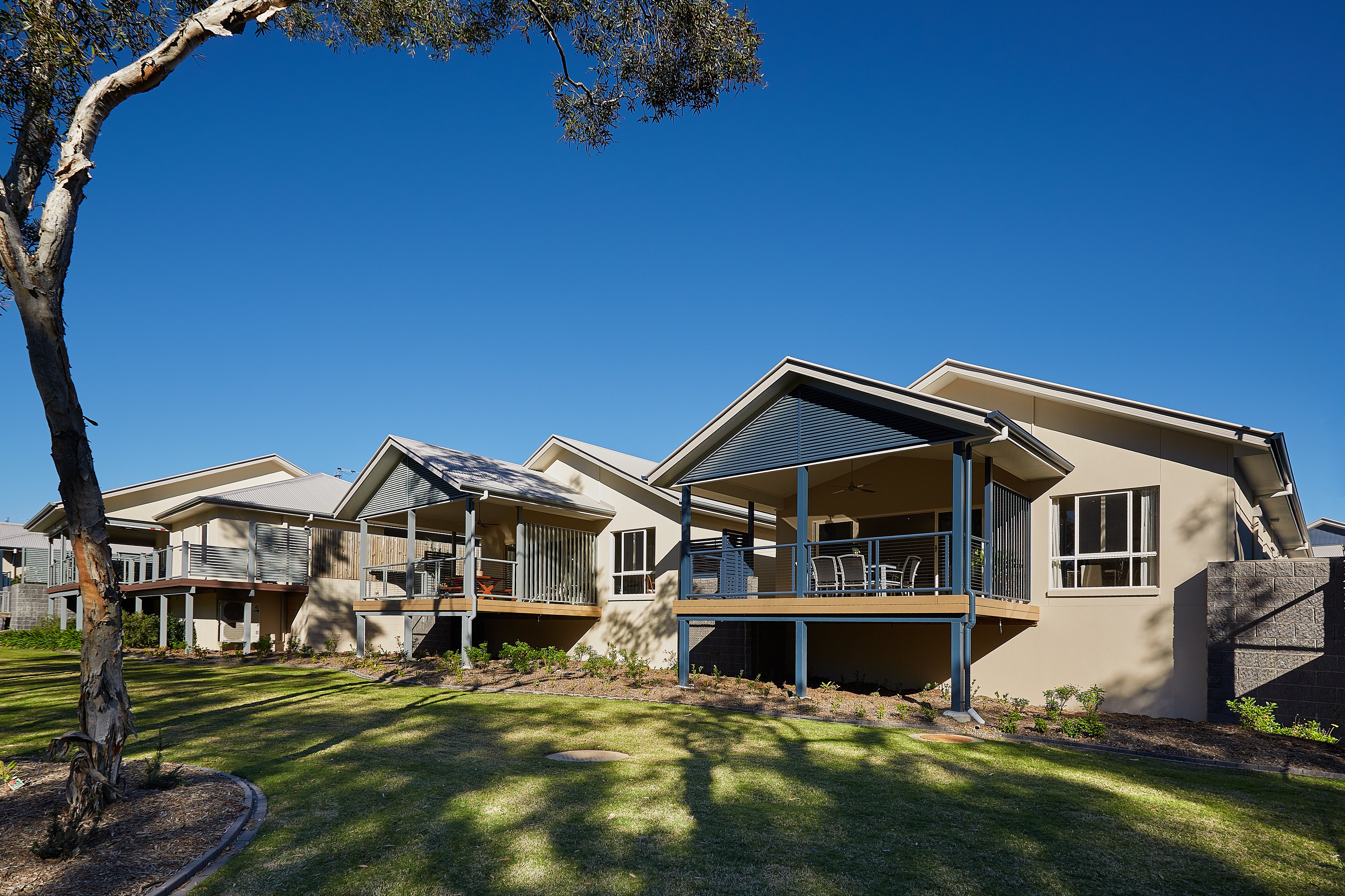 Playing croquet in a retirement village